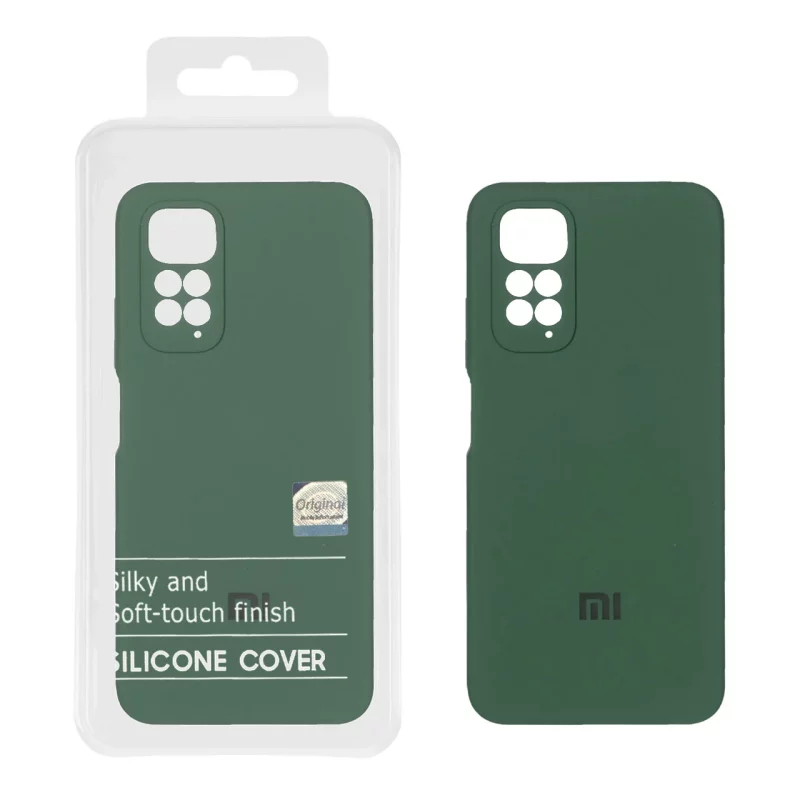 قاب سیلیکونی پاک کنی اورجینال Master Quality مدل Xiaomi Redmi Note 11 4G / Redmi Note 11S - سبز تیره (پک دار) - تصویر 2