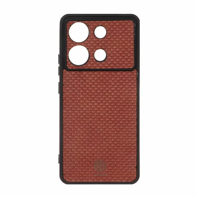 قاب طرح چرم حصیری Golden lion مدل Xiaomi Redmi Note 13 4G - قهوه ای کد 1 - تصویر 2