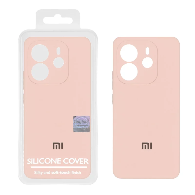 قاب سیلیکونی پاک کنی اورجینال Master Quality مدل Xiaomi Redmi Note 14 4G - کرم نارنجی (پک دار) - تصویر 2