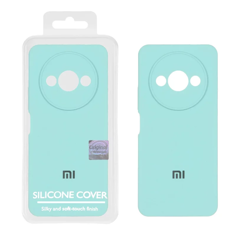 قاب سیلیکونی پاک کنی اورجینال Master Quality مدل Xiaomi Redmi A3 / A3x / Poco C61 - سبزآبی (پک دار) - تصویر 2