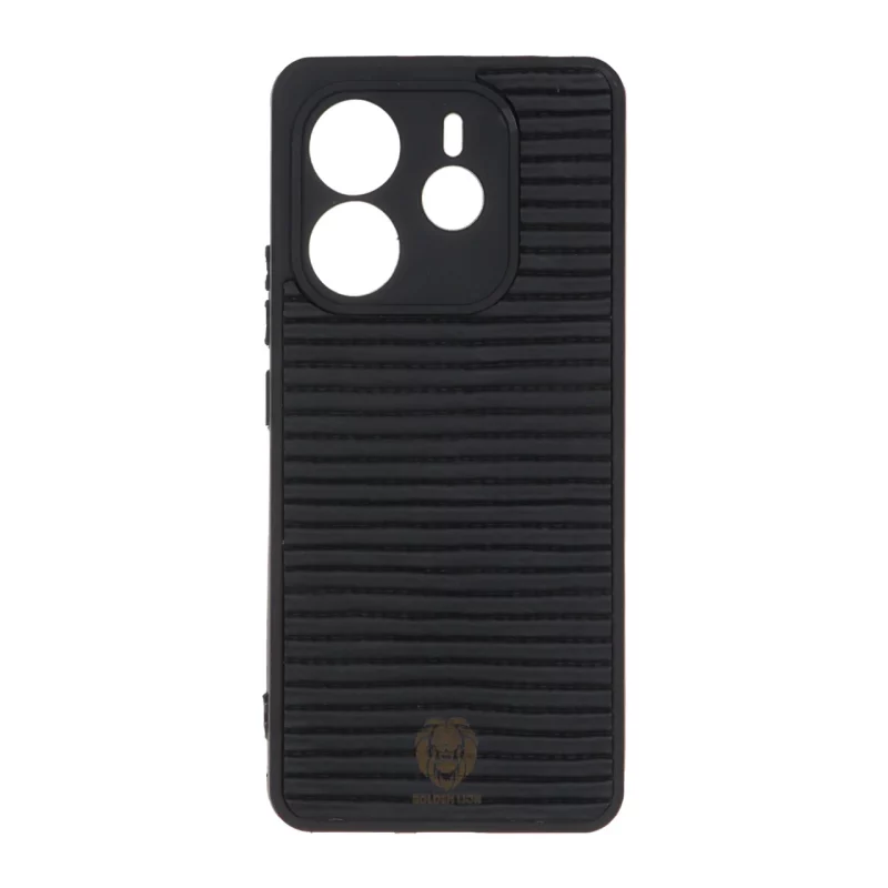 قاب Golden Lion شیاردار Xiaomi Redmi Note 14 4G - مشکی - تصویر 2