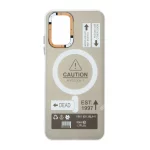 قاب Caution دور مات طرح مگ سیف Xiaomi Redmi Note 10 4G / Redmi Note 10S / Poco M5S - مشکی