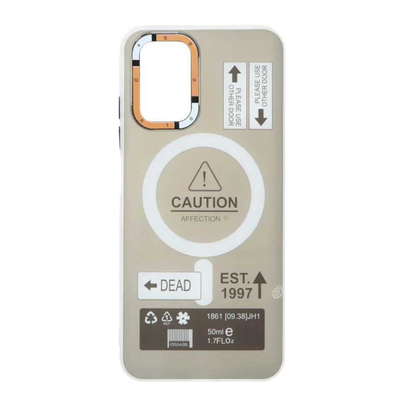 قاب Caution دور مات طرح مگ سیف Xiaomi Redmi Note 10 4G / Redmi Note 10S / Poco M5S - مشکی - تصویر 2