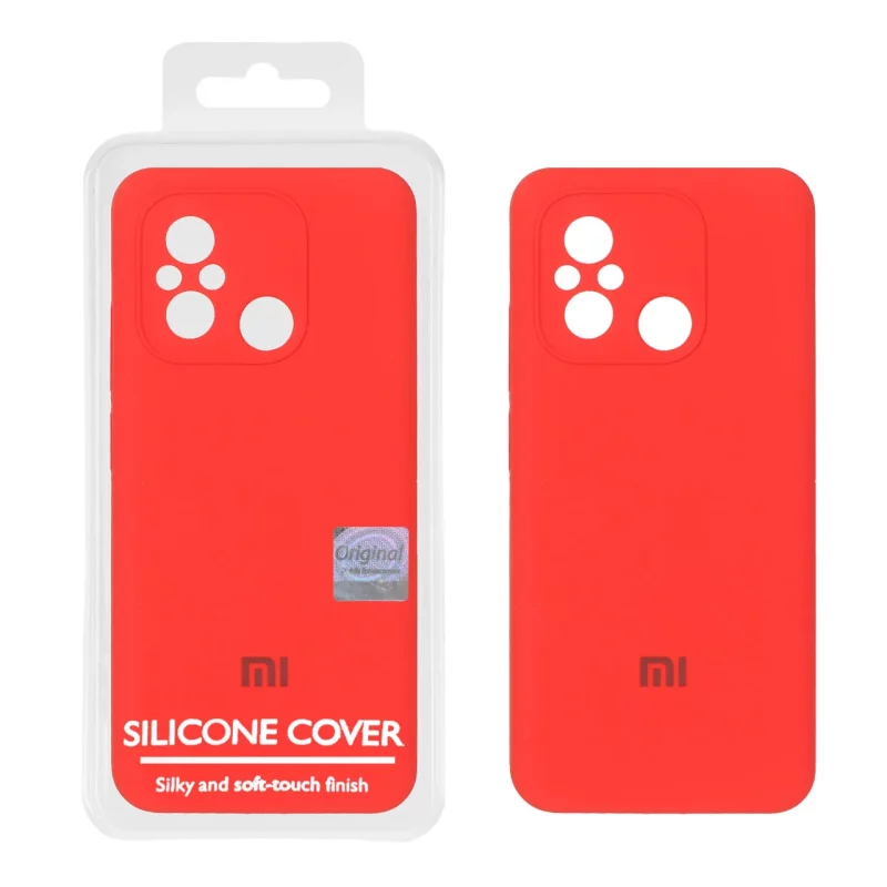 قاب سیلیکونی پاک کنی اورجینال Master Quality مدل Xiaomi Redmi 12C / Redmi 11A / Poco C55 - قرمز (پک دار) - تصویر 2