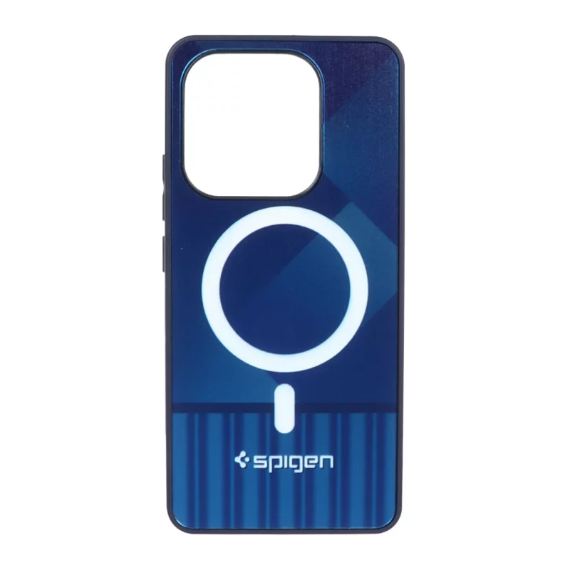 قاب Spigen طرح مگ سیف Xiaomi Redmi Note 14 4G - سرمه ای - تصویر 2