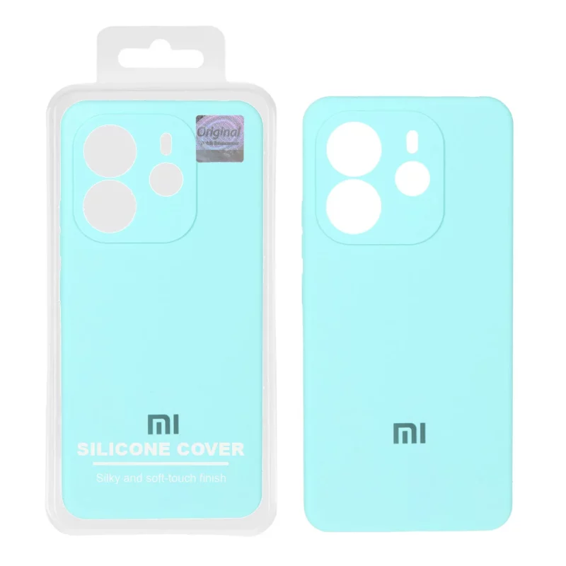 قاب سیلیکونی پاک کنی اورجینال Master Quality مدل Xiaomi Redmi Note 14 4G - سبزآبی (پک دار) - تصویر 2