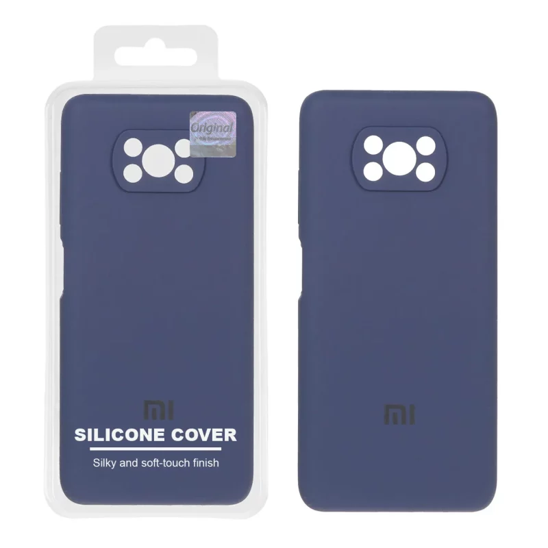 قاب سیلیکونی پاک کنی اورجینال Master Quality مدل Xiaomi Poco X3 / Poco X3 Pro / Poco X3 NFC - سرمه ای کد 1 (پک دار) - تصویر 2
