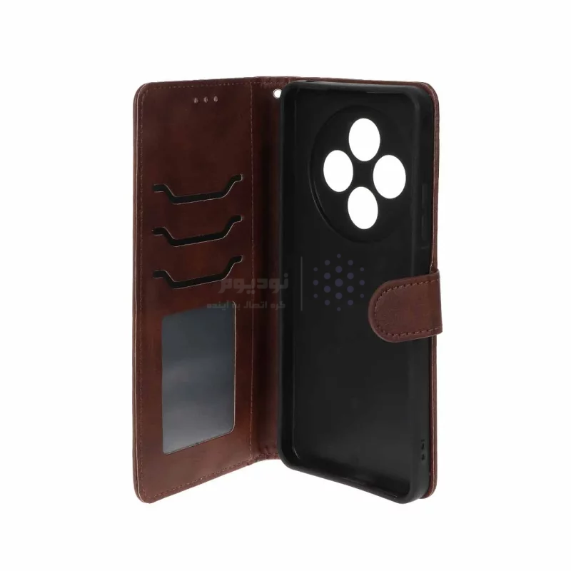 کیف موبایل مگنتی درجه یک MNC مدل Xiaomi Redmi 14C / Redmi A4 / Poco C75 - قهوه ای - تصویر 3