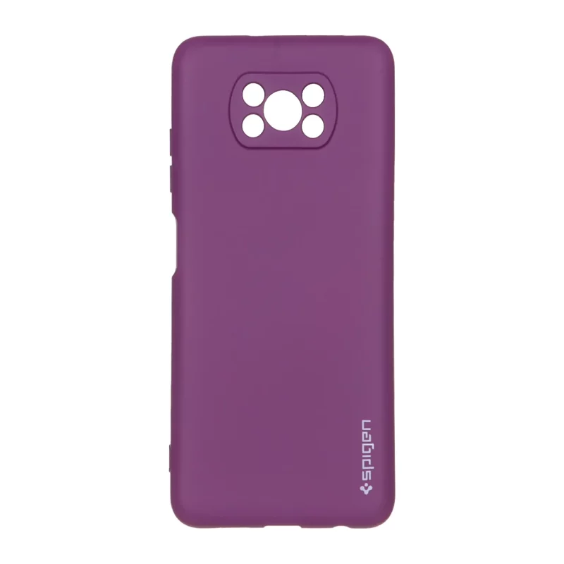 قاب سیلیکونی Spigen محافظ لنزدار Xiaomi Poco X3 / Poco X3 Pro / Poco X3 NFC - ارغوانی - تصویر 2