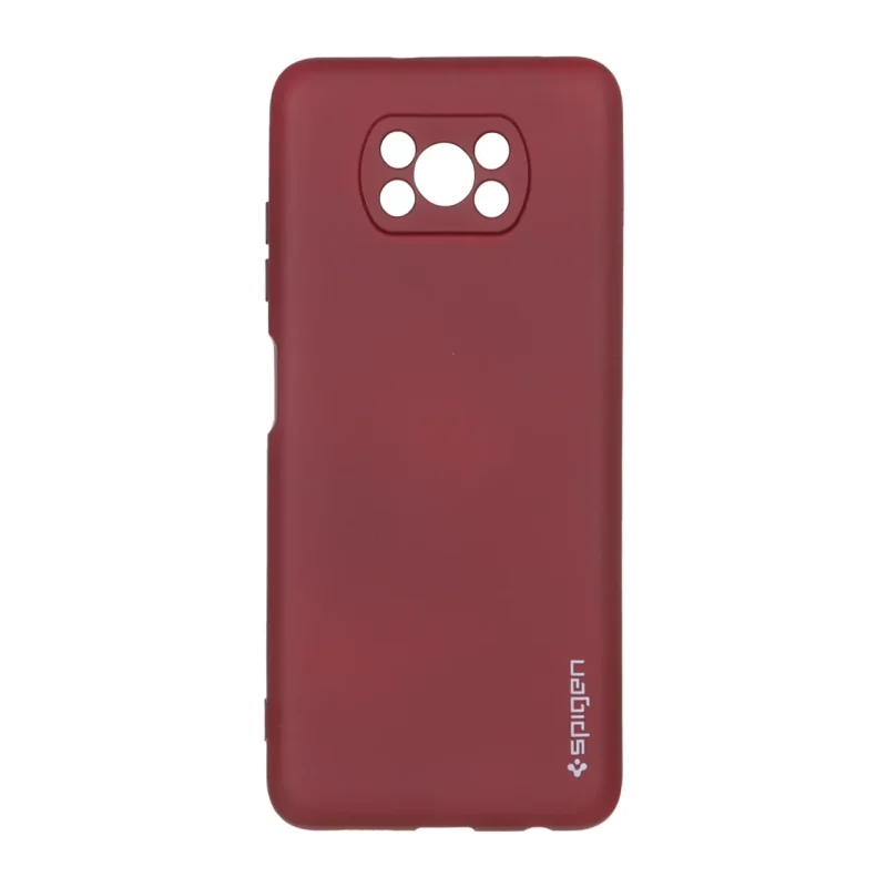 قاب سیلیکونی Spigen محافظ لنزدار Xiaomi Poco X3 / Poco X3 Pro / Poco X3 NFC - زرشکی - تصویر 2