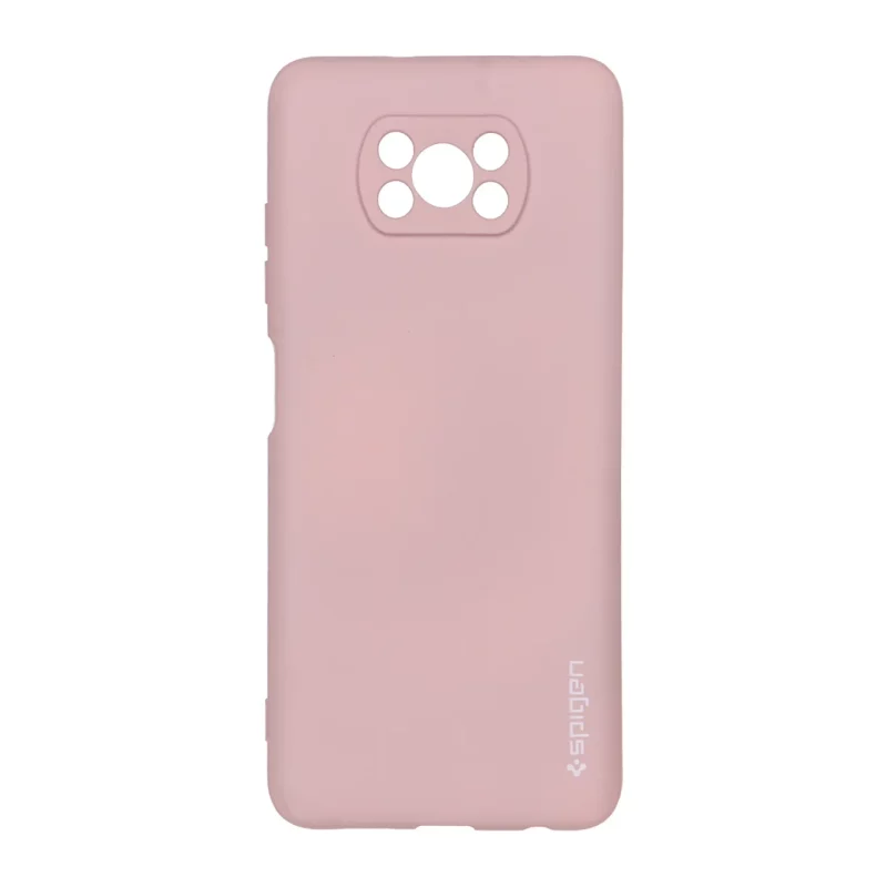 قاب سیلیکونی Spigen محافظ لنزدار Xiaomi Poco X3 / Poco X3 Pro / Poco X3 NFC - صورتی چرک - تصویر 2