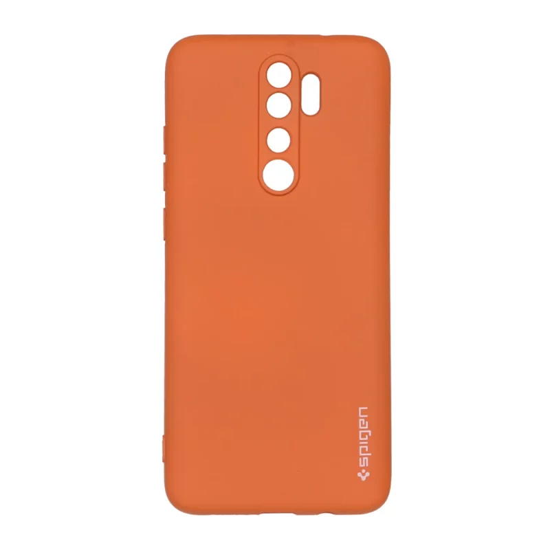 قاب سیلیکونی Spigen محافظ لنزدار Xiaomi Redmi Note 8 Pro - نارنجی - تصویر 2
