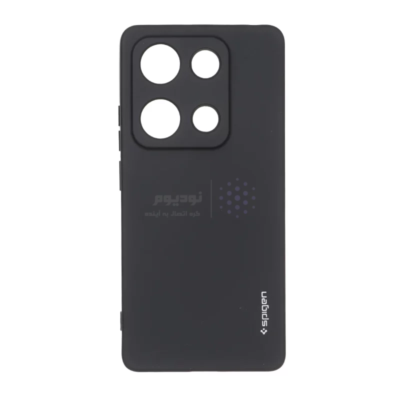 قاب سیلیکونی Spigen محافظ لنزدار Xiaomi Redmi Note 14S / Note 13 Pro 4G / Poco M6 Pro 4G - مشکی - تصویر 3