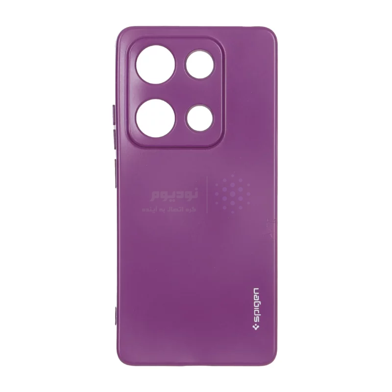 قاب سیلیکونی Spigen محافظ لنزدار Xiaomi Redmi Note 14S / Note 13 Pro 4G / Poco M6 Pro 4G - ارغوانی - تصویر 3