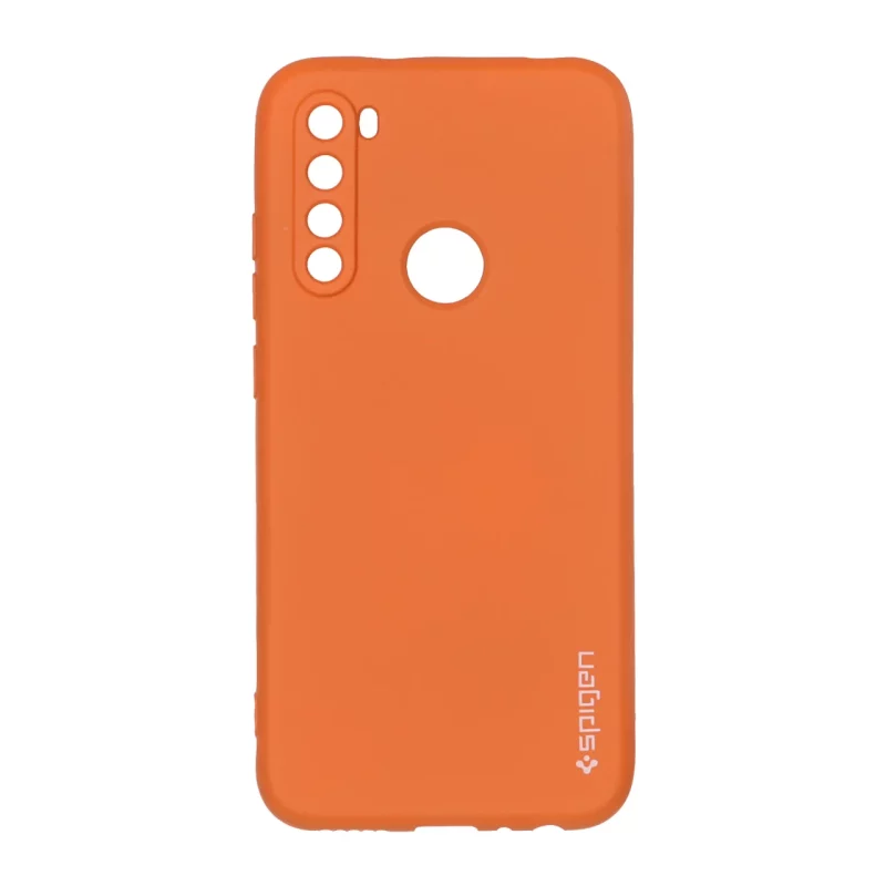 قاب سیلیکونی Spigen محافظ لنزدار Xiaomi Redmi Note 8 - نارنجی - تصویر 2
