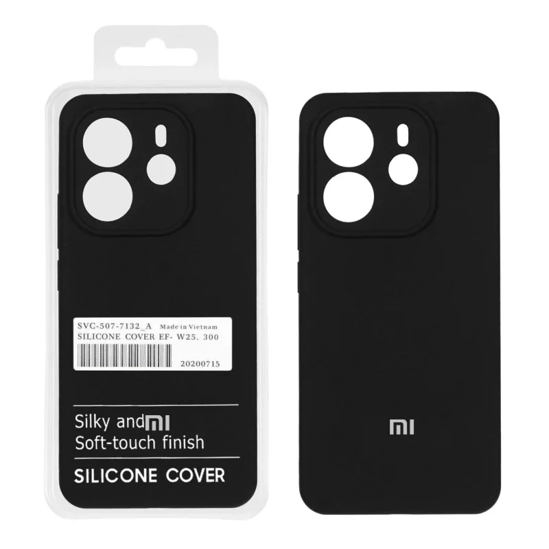 قاب سیلیکونی پاک کنی اورجینال درجه یک Xiaomi Redmi Note 14 4G - مشکی (پک دار) - تصویر 2