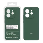 قاب سیلیکونی پاک کنی اورجینال درجه یک Xiaomi Redmi Note 14 4G - سبز تیره (پک دار)