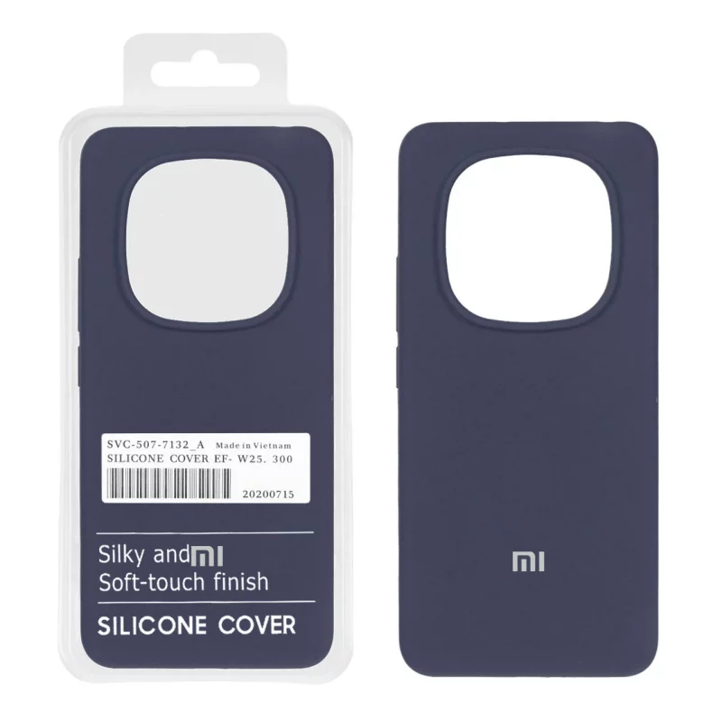 قاب سیلیکونی پاک کنی اورجینال درجه یک Xiaomi Redmi Note 14 Pro 4G - سرمه ای (پک دار) - تصویر 2