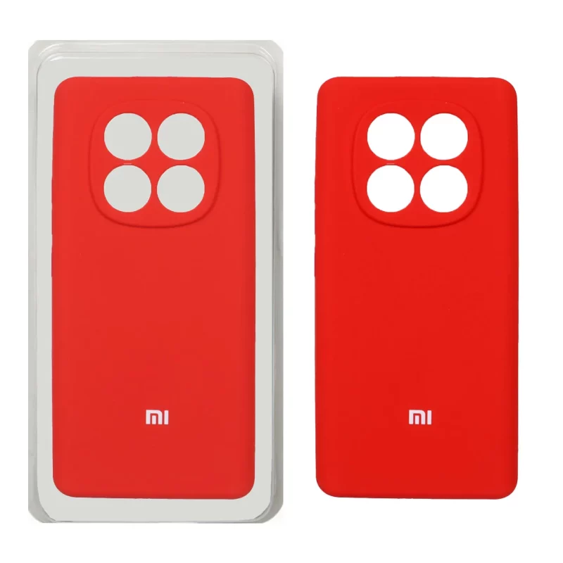 قاب سیلیکونی پاک کنی محافظ لنزدار اورجینال Xiaomi Redmi Note 14 Pro 4G - قرمز (پک اصلی) - تصویر 2