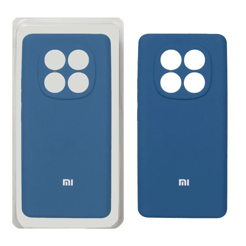 قاب سیلیکونی پاک کنی محافظ لنزدار اورجینال Xiaomi Redmi Note 14 Pro 4G - آبی تیره (پک اصلی) - تصویر 2