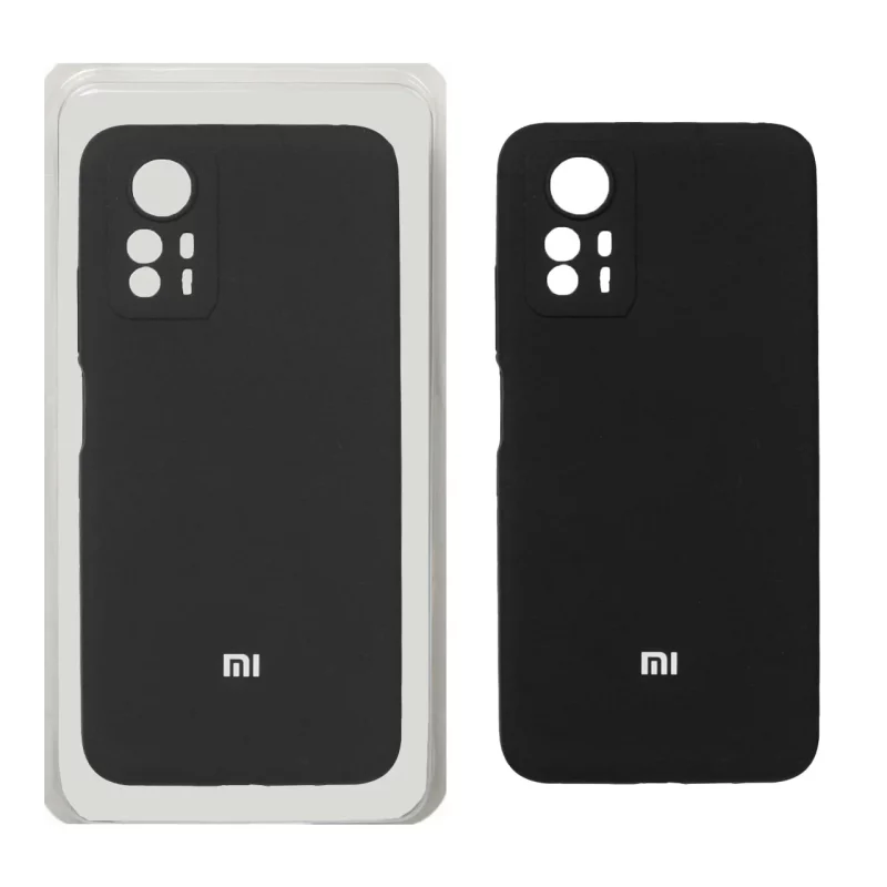 قاب سیلیکونی پاک کنی محافظ لنزدار اورجینال Xiaomi Redmi Note 12S - مشکی (پک اصلی) - تصویر 2