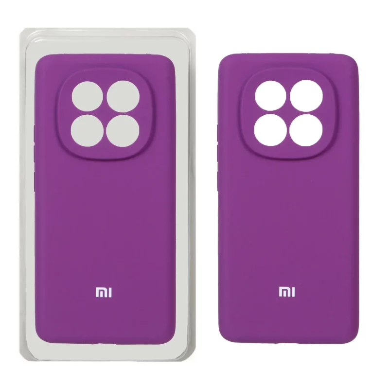 قاب سیلیکونی پاک کنی محافظ لنزدار اورجینال Xiaomi Redmi Note 14 Pro Plus 5G - ارغوانی (پک اصلی) - تصویر 2