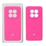 قاب سیلیکونی پاک کنی محافظ لنزدار اورجینال Xiaomi Redmi Note 14 Pro Plus 5G - صورتی فانتزی (پک اصلی)