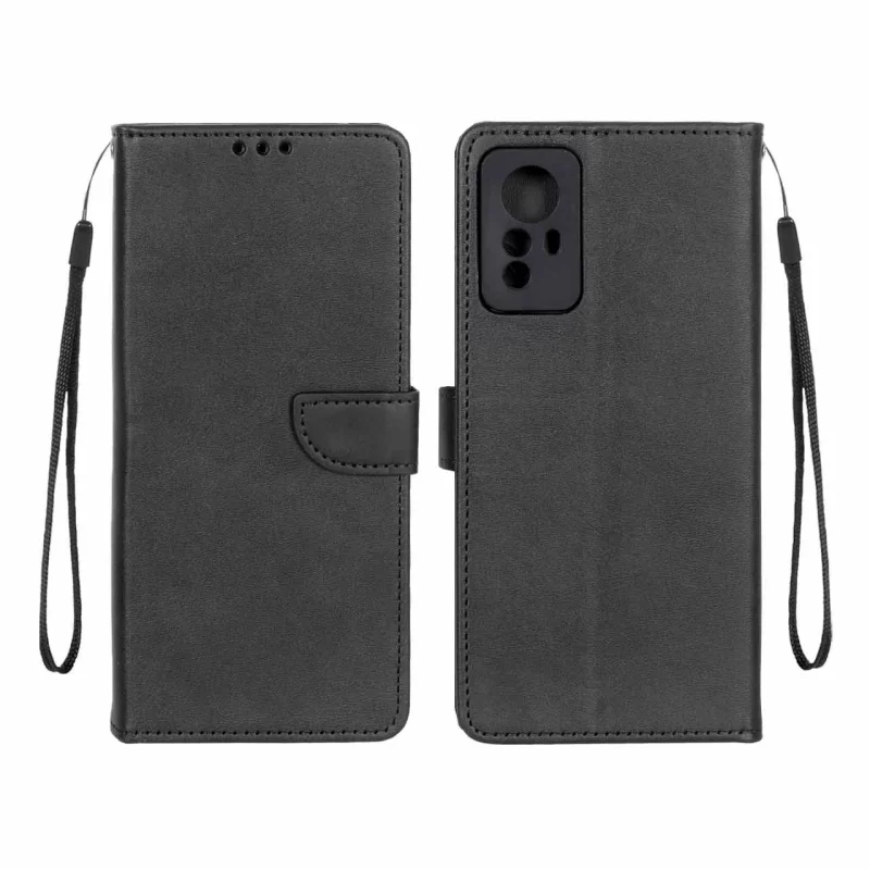 کیف چرمی موبایل مگنتی محافظ لنزدار Xiaomi Redmi Note 12S - مشکی - تصویر 2