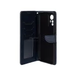 کیف چرمی موبایل مگنتی محافظ لنزدار Xiaomi Redmi Note 12S - سرمه ای - تصویر 3