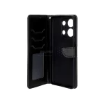 کیف چرمی موبایل مگنتی محافظ لنزدار Xiaomi Redmi Note 13 4G - مشکی - تصویر 3