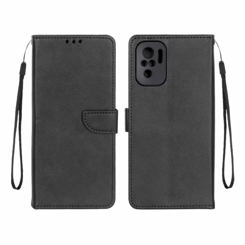 کیف چرمی موبایل مگنتی محافظ لنزدار Xiaomi Redmi Note 10 4G / Redmi Note 10S / Poco M5S - مشکی - تصویر 2