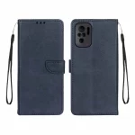 کیف چرمی موبایل مگنتی محافظ لنزدار Xiaomi Redmi Note 10 4G / Redmi Note 10S / Poco M5S - سرمه ای