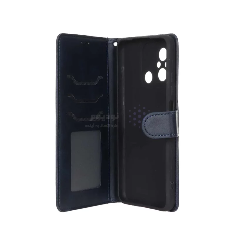 کیف موبایل مگنتی درجه یک MNC مدل Xiaomi Redmi 12C / Redmi 11A / Poco C55 - سرمه ای - تصویر 3
