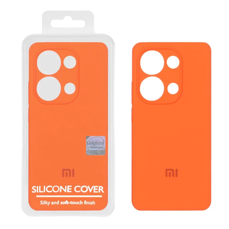 قاب سیلیکونی پاک کنی اورجینال Master Quality مدل Xiaomi Redmi Note 14S / Note 13 Pro 4G / Poco M6 Pro 4G - نارنجی (پک دار) - تصویر 2