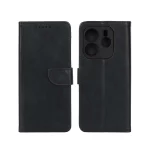 کیف چرمی موبایل مگنتی محافظ لنزدار Xiaomi Redmi Note 14 4G - مشکی