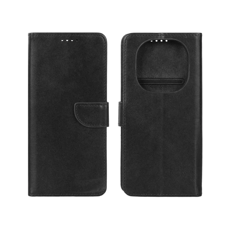 کیف چرمی موبایل مگنتی Xiaomi Redmi Note 14 Pro 4G - مشکی - تصویر 2