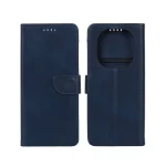 کیف چرمی موبایل مگنتی Xiaomi Redmi Note 14 Pro 4G - سرمه ای