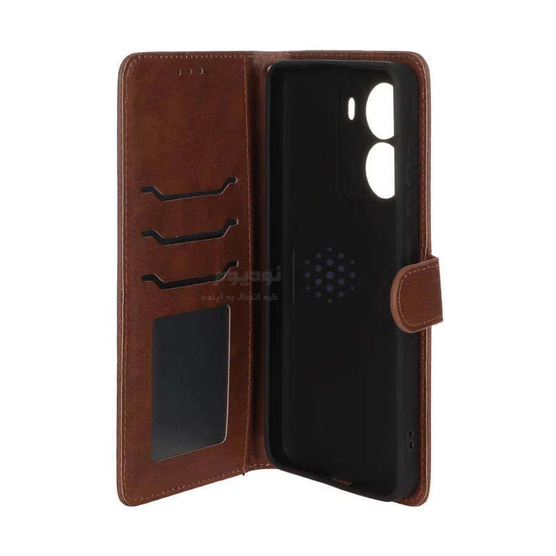 کیف موبایل مگنتی درجه یک MNC مدل Xiaomi Poco X7 Pro - قهوه ای کد 1 - تصویر 3