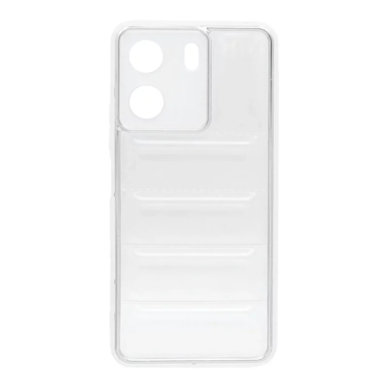 قاب پافر شفاف دور متال Xiaomi Redmi 13C / Poco C65 - نقره ای - تصویر 2