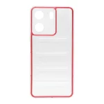 قاب پافر شفاف دور متال Xiaomi Redmi 13C / Poco C65 - قرمز