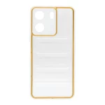 قاب پافر شفاف دور متال Xiaomi Redmi 13C / Poco C65 - طلایی