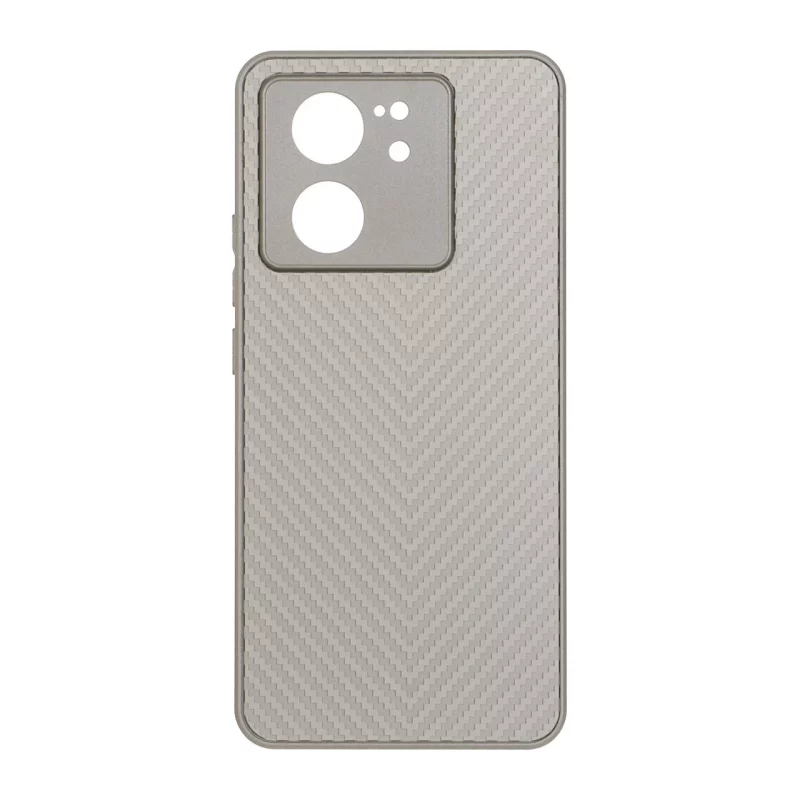 قاب طرح کربن PVD مدل Xiaomi Mi 13T / Mi 13T Pro - خاکستری - تصویر 2