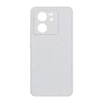 قاب طرح کربن PVD مدل Xiaomi Mi 13T / Mi 13T Pro - سفید