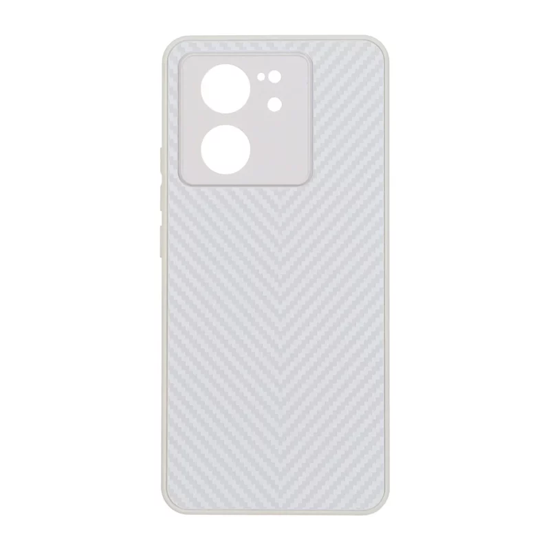 قاب طرح کربن PVD مدل Xiaomi Mi 13T / Mi 13T Pro - سفید - تصویر 2