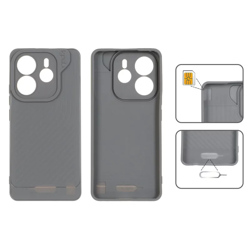 قاب Gear4 کبریتی Xiaomi Redmi Note 14 4G - طوسی - تصویر 2