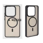 قاب اورجینال مات لنز کربن Magsafe مدل Xiaomi Redmi Note 14 4G - مشکی (پک دار)