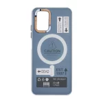 قاب Caution دور مات طرح مگ سیف Xiaomi Redmi Note 10 4G / Redmi Note 10S / Poco M5S - سرمه ای