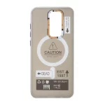 قاب Caution دور مات طرح مگ سیف Xiaomi Redmi Note 8 Pro - مشکی