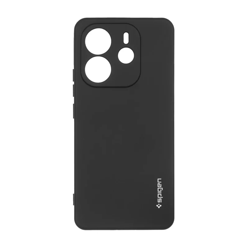 قاب سیلیکونی Spigen محافظ لنزدار Xiaomi Redmi Note 14 4G - مشکی - تصویر 2