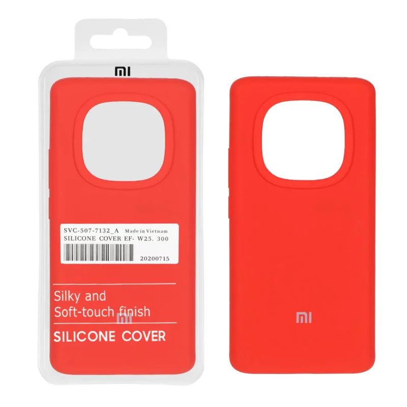 قاب سیلیکونی پاک کنی اورجینال درجه یک Xiaomi Redmi Note 14 Pro 5G / Redmi Note 14 Pro Plus 5G / Poco X7 5G - قرمز (پک دار) - تصویر 2